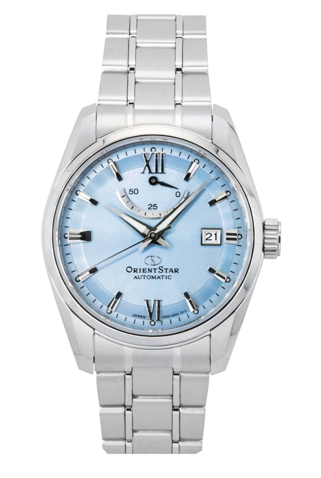 Orient Star Contemporary Stainless Steel Ice Blue Dial Automatic RE - AU0109L 100M Men's Watch - Prestige Stones