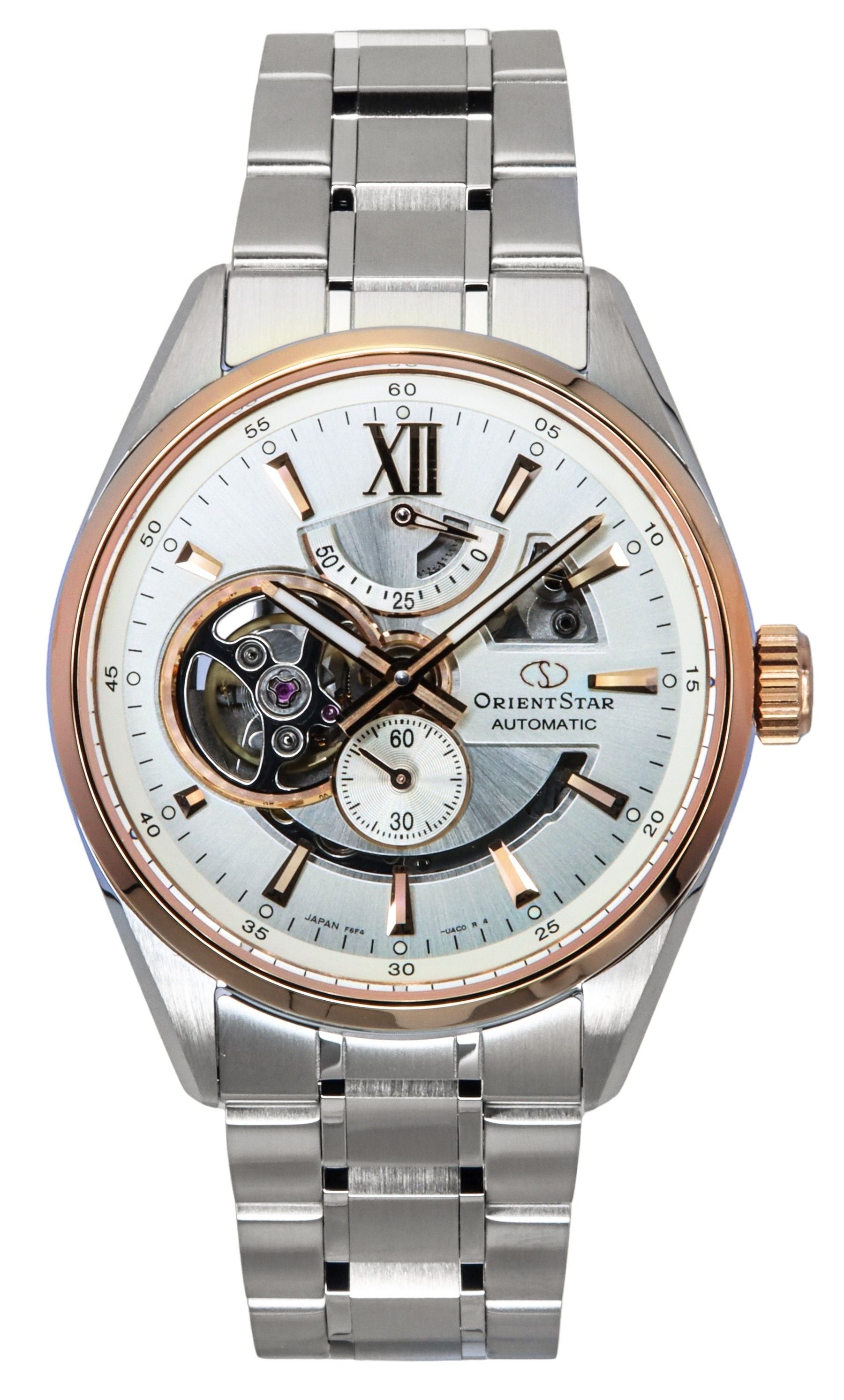 Orient Star Contemporary Stainless Steel Skeleton Ivory Dial Automatic RE - AV0123G 100M Men's Watch - Prestige Stones