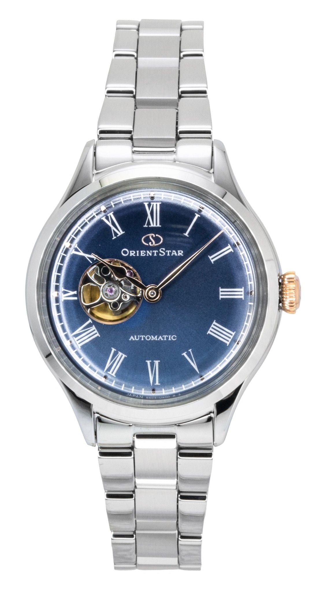 Orient Star Keshiki Classic Limited Edition Stainless Steel Open Heart Blue Grey Dial Automatic RE - ND0022L Women's Watch - Prestige Stones