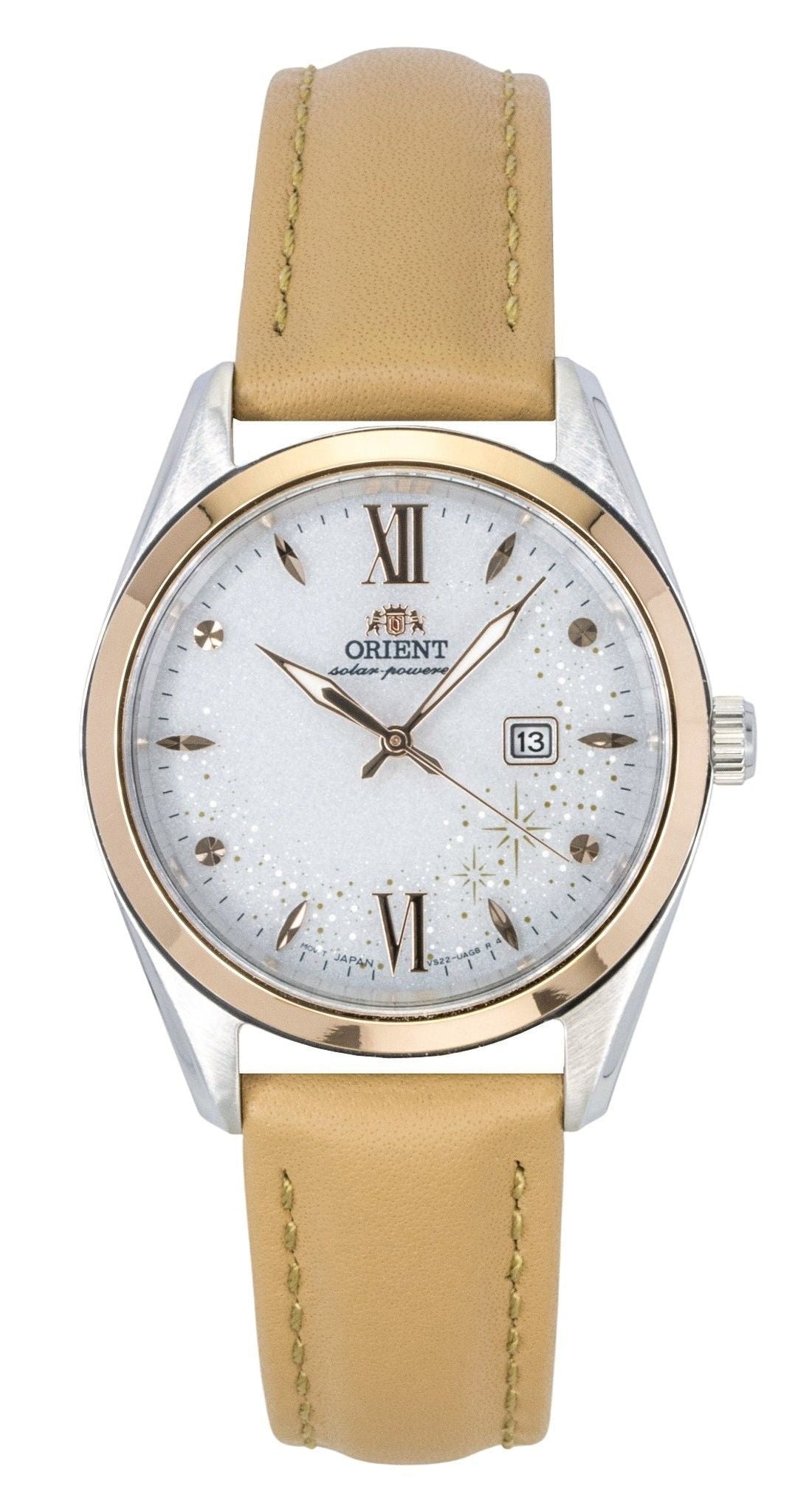 Orient Stretto Leather Strap White Dial Solar RA - WG0604S Men's Watch - Prestige Stones