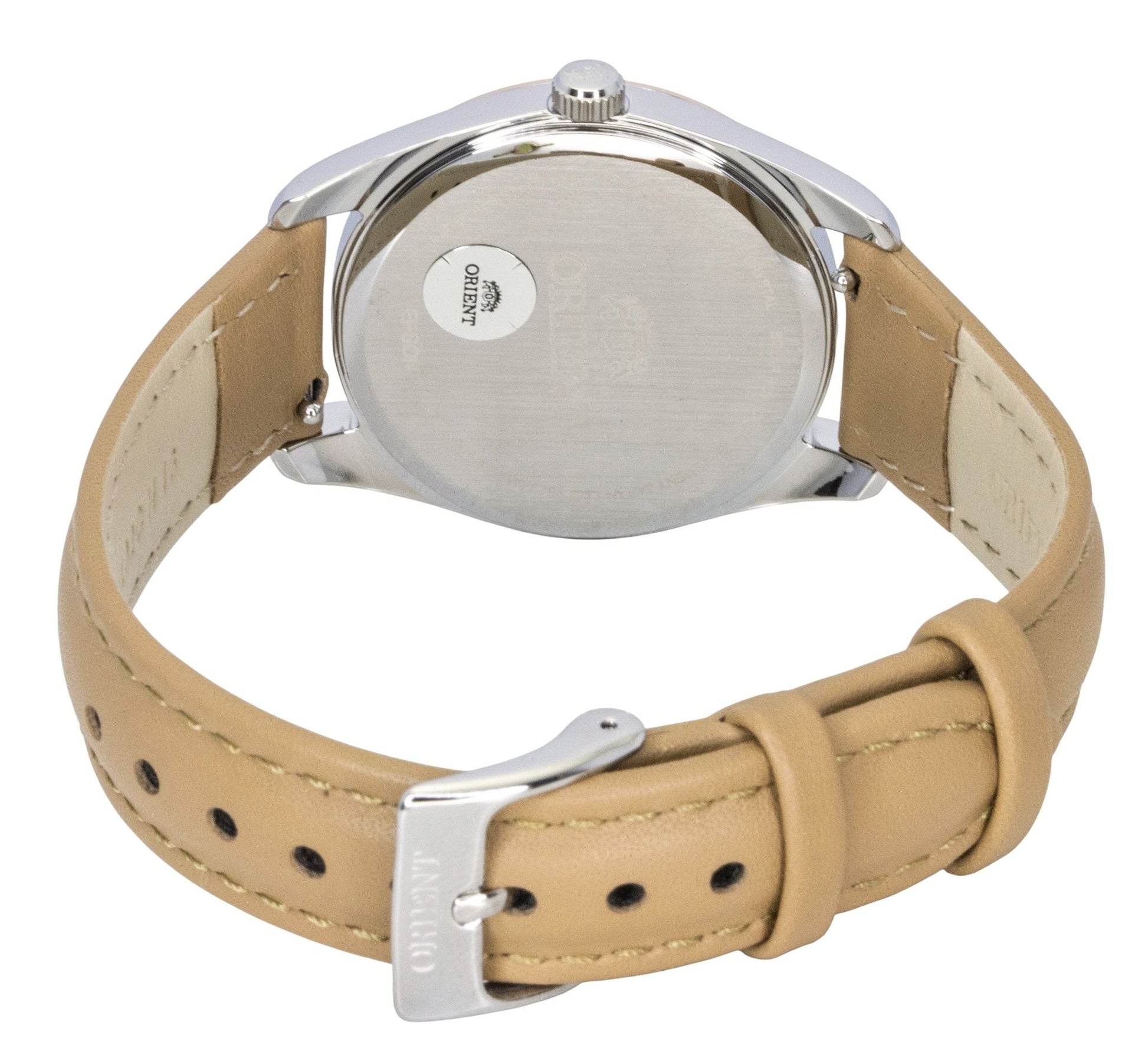 Orient Stretto Leather Strap White Dial Solar RA - WG0604S Men's Watch - Prestige Stones