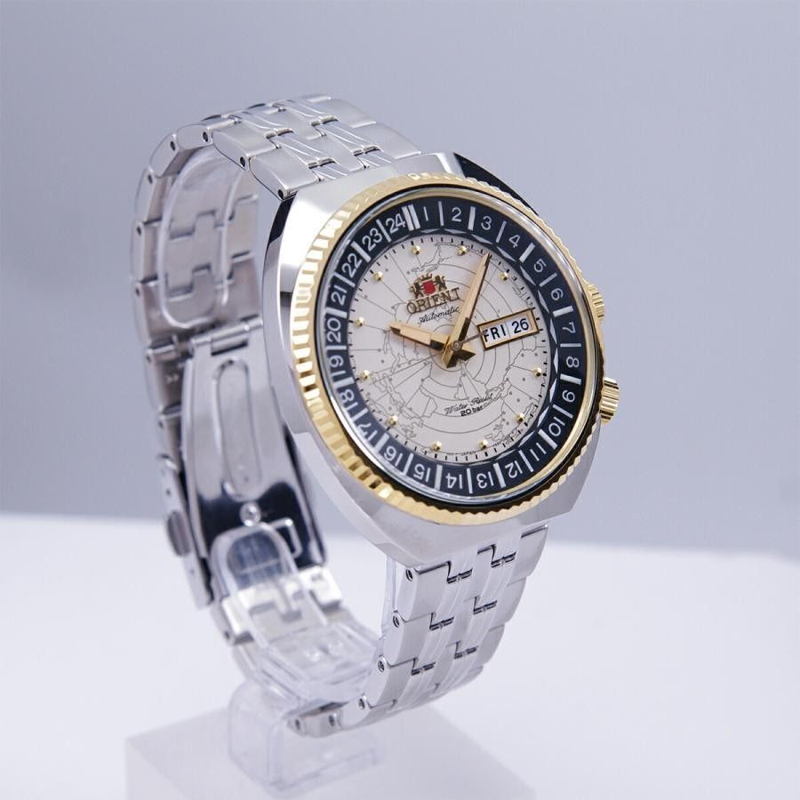 Orient World Map Revival Stainless Steel Automatic Diver's RA - AA0E01S19B 200M Men's Watch - Prestige Stones