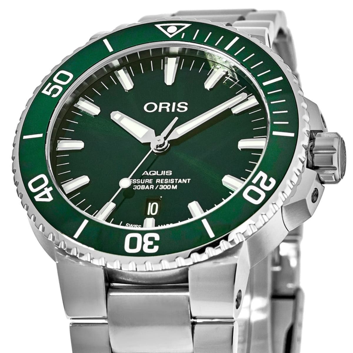Oris Aquis Date Automatic Diver's 01 - 733 - 7730 - 4157 - 07 - 8 - 24 - 05PEB 300M Men's Watch - Prestige Stones