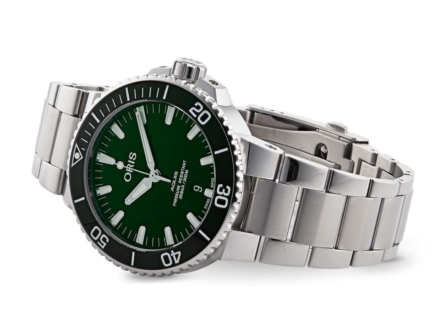 Oris Aquis Date Automatic Diver's 01 - 733 - 7730 - 4157 - 07 - 8 - 24 - 05PEB 300M Men's Watch - Prestige Stones