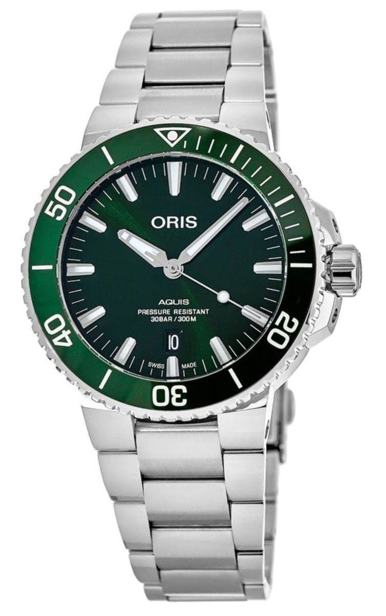 Oris Aquis Date Automatic Diver's 01 - 733 - 7730 - 4157 - 07 - 8 - 24 - 05PEB 300M Men's Watch - Prestige Stones