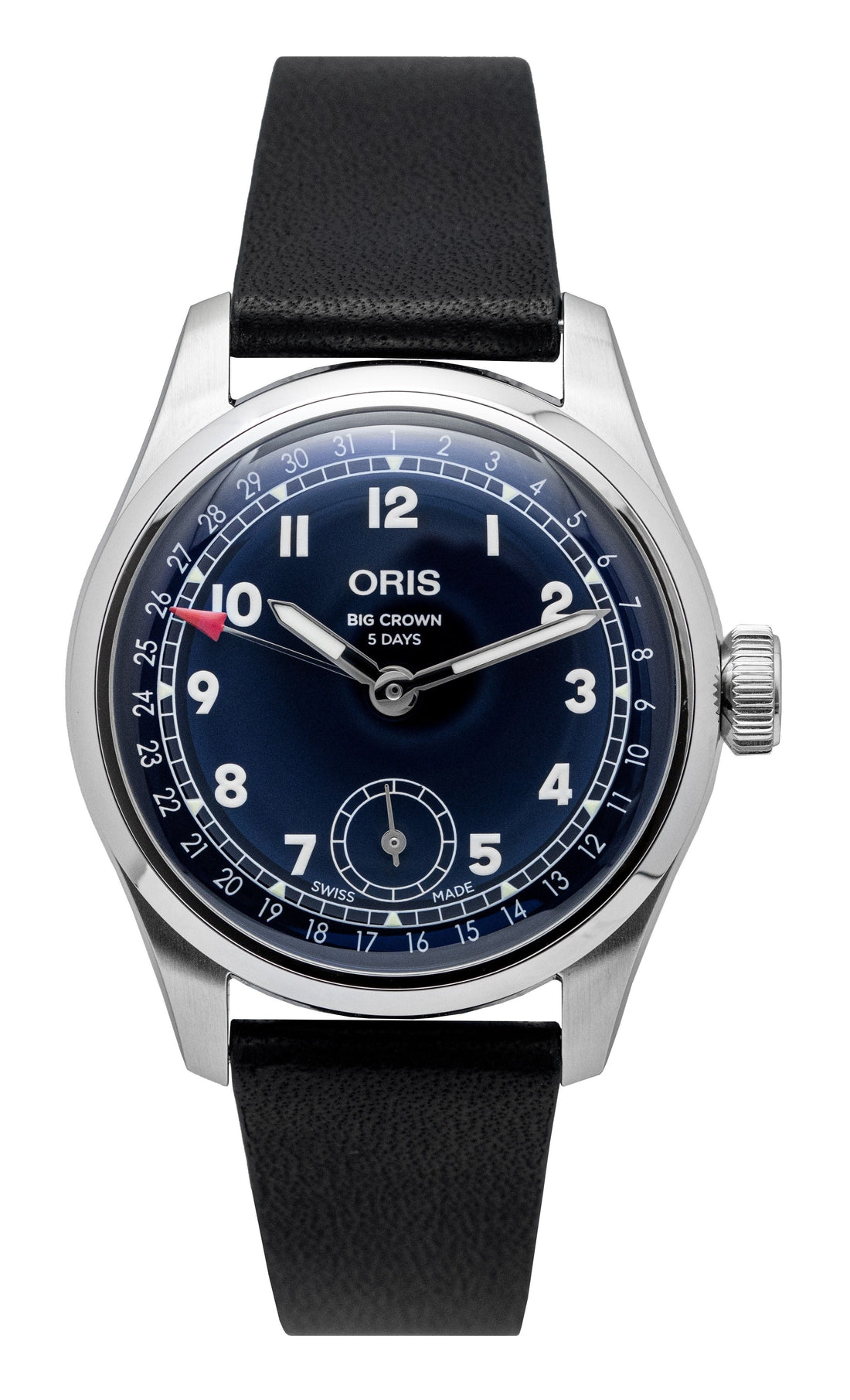 Oris Big Crown Pointer Date Calibre 403 Leather Strap Blue Dial Automatic 01 - 403 - 7776 - 4065 - 07 - 5 - 19 - 11 Men's Watch - Prestige Stones