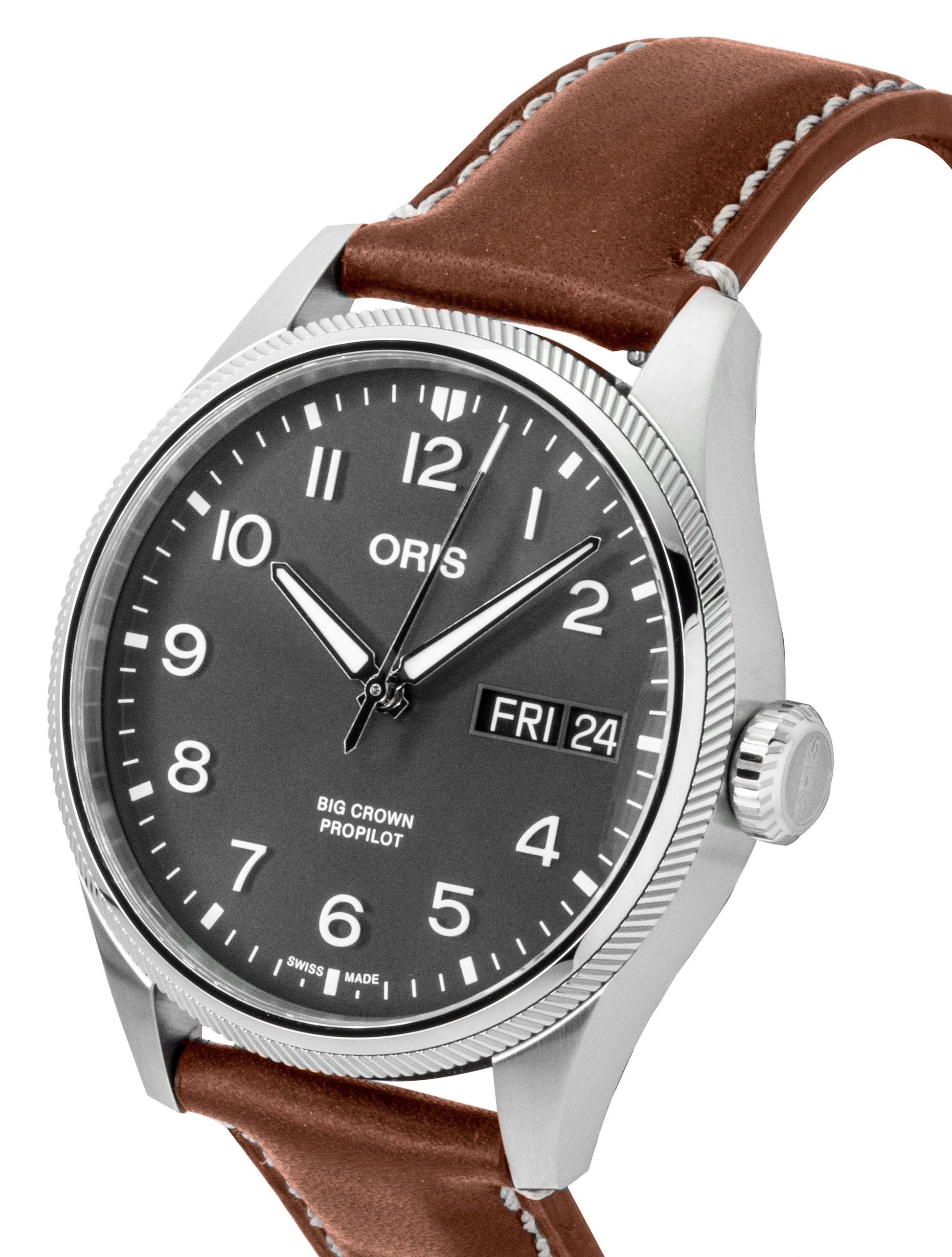Oris Big Crown ProPilot Big Day Date Grey Dial Automatic 01 752 7760 4063 - 07 5 22 07LC 100M Men's Watch - Prestige Stones