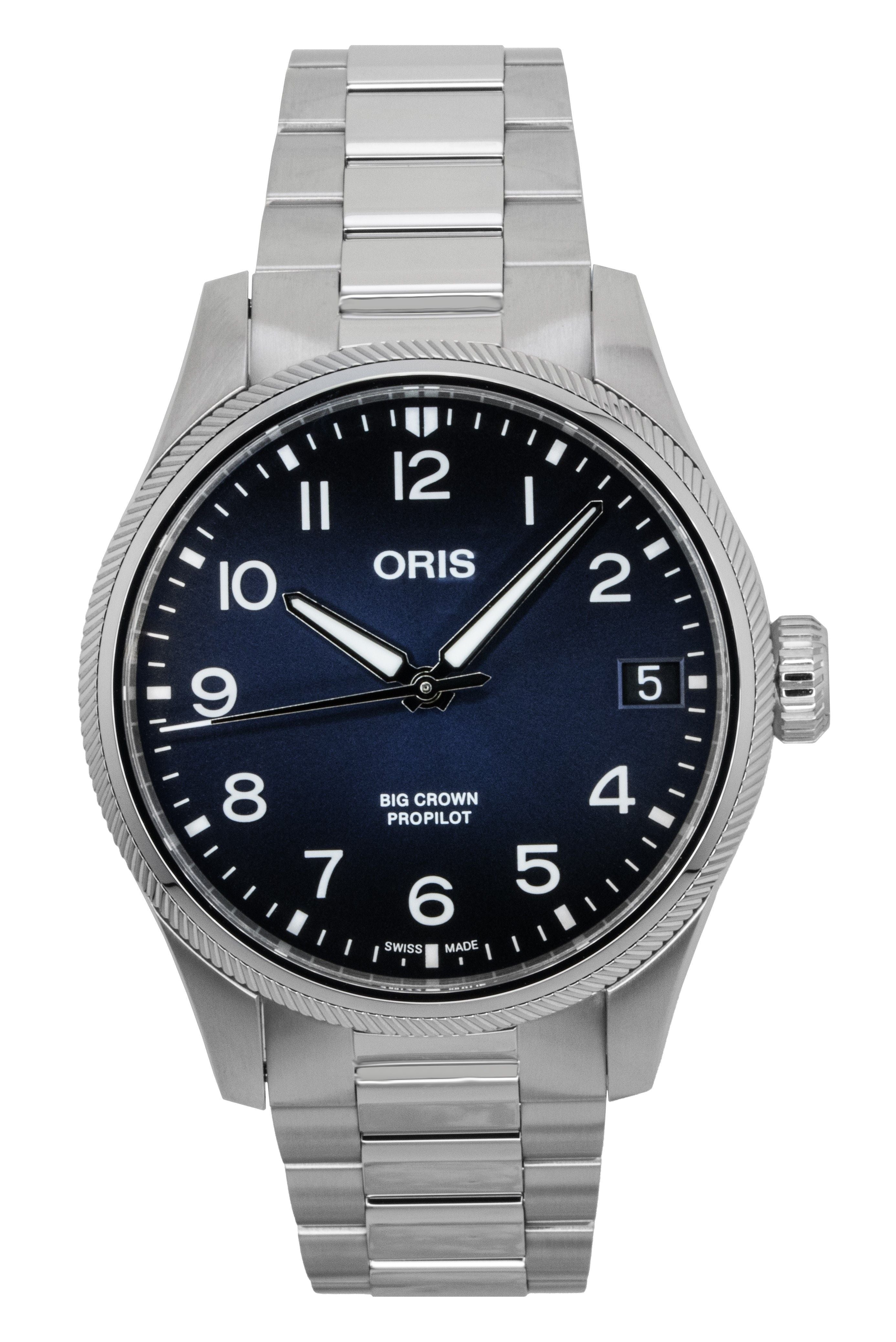 Oris Big Crown Propilot Stainless Steel Blue Dial Automatic 01 - 751 - 7761 - 4065 - 07 - 8 - 20 - 08P 100M Men's Watch - Prestige Stones