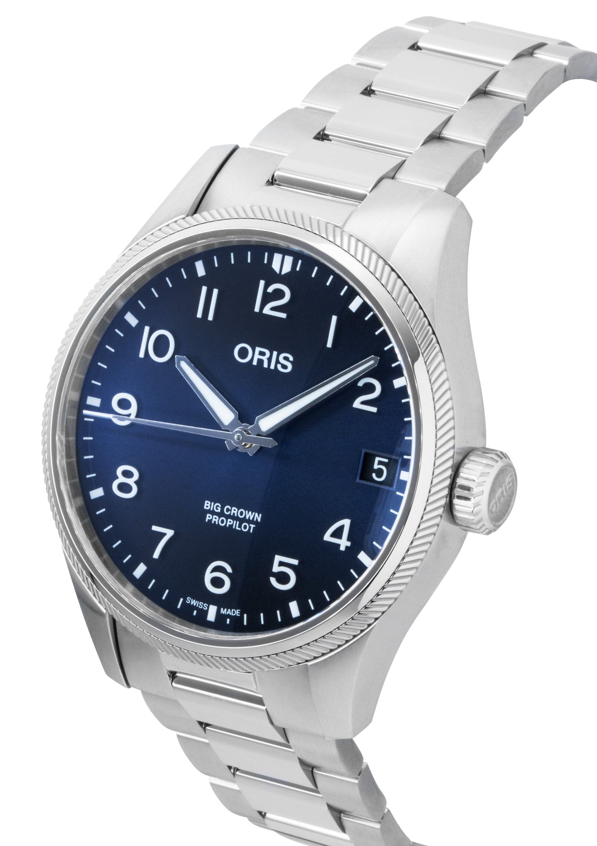 Oris Big Crown Propilot Stainless Steel Blue Dial Automatic 01 - 751 - 7761 - 4065 - 07 - 8 - 20 - 08P 100M Men's Watch - Prestige Stones