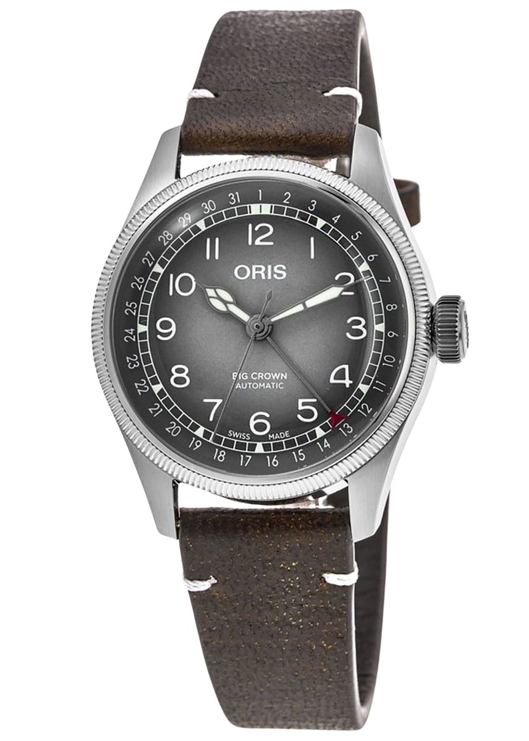 Oris Big Crown x Cervo Volante Leather Strap Grey Dial Automatic 01 754 7779 4063 - Set Men's Watch - Prestige Stones
