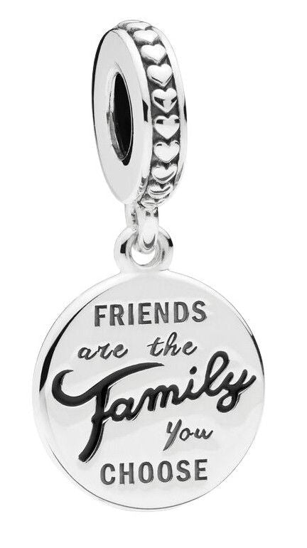 Pandora Friends Are Family Dangle Charm With Black Enamel 798124EN16 For Women - Prestige Stones