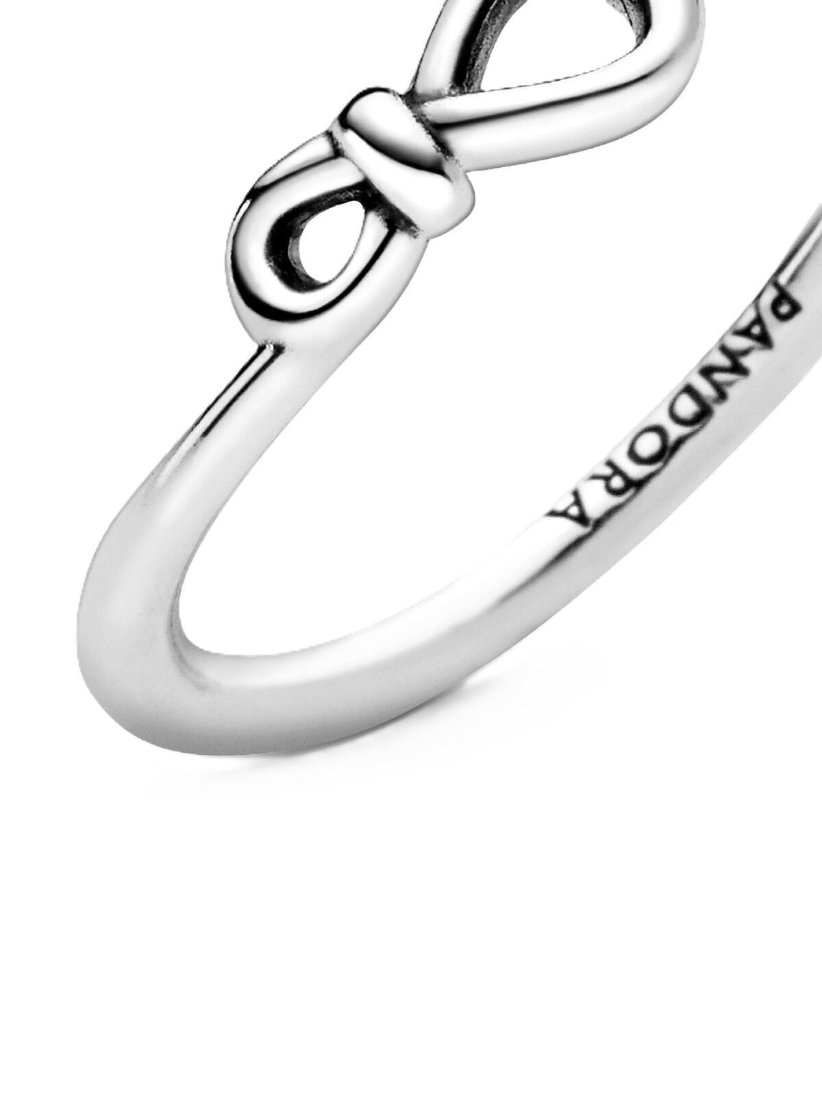 Pandora Infinity Knot Ring With White Sterling Silver P - 198898C00 - 54 For Women - Prestige Stones