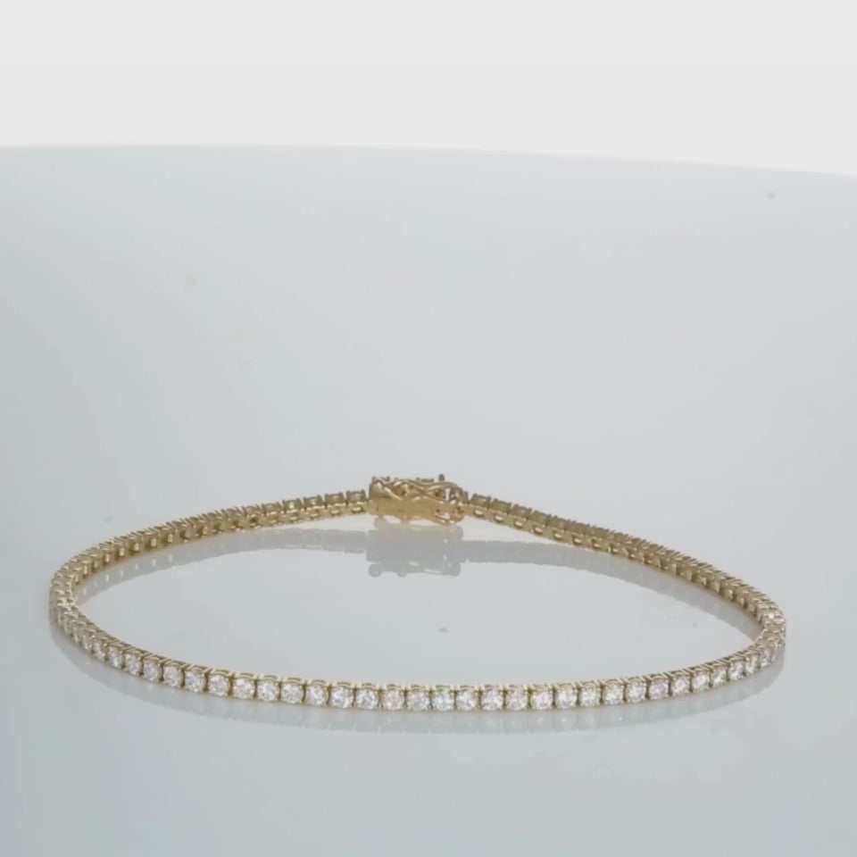 Laboratory Grown Diamond Tennis Bracelet -  2.00ct to 15.00ct - Custom Made