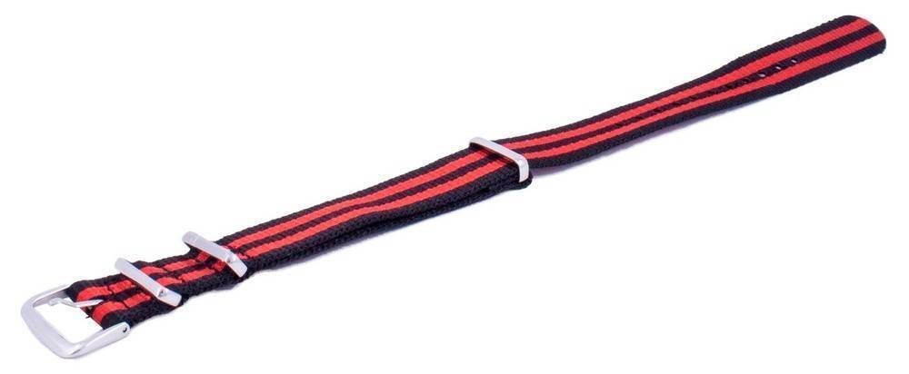 Ratio Brand NATOS15 Red Nylon Watch Strap 18mm - Prestige Stones