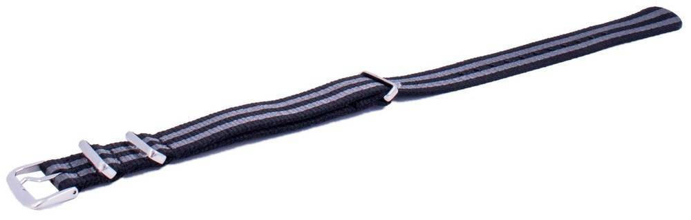Ratio Brand NATOS16 Grey Nylon Watch Strap 18mm - Prestige Stones