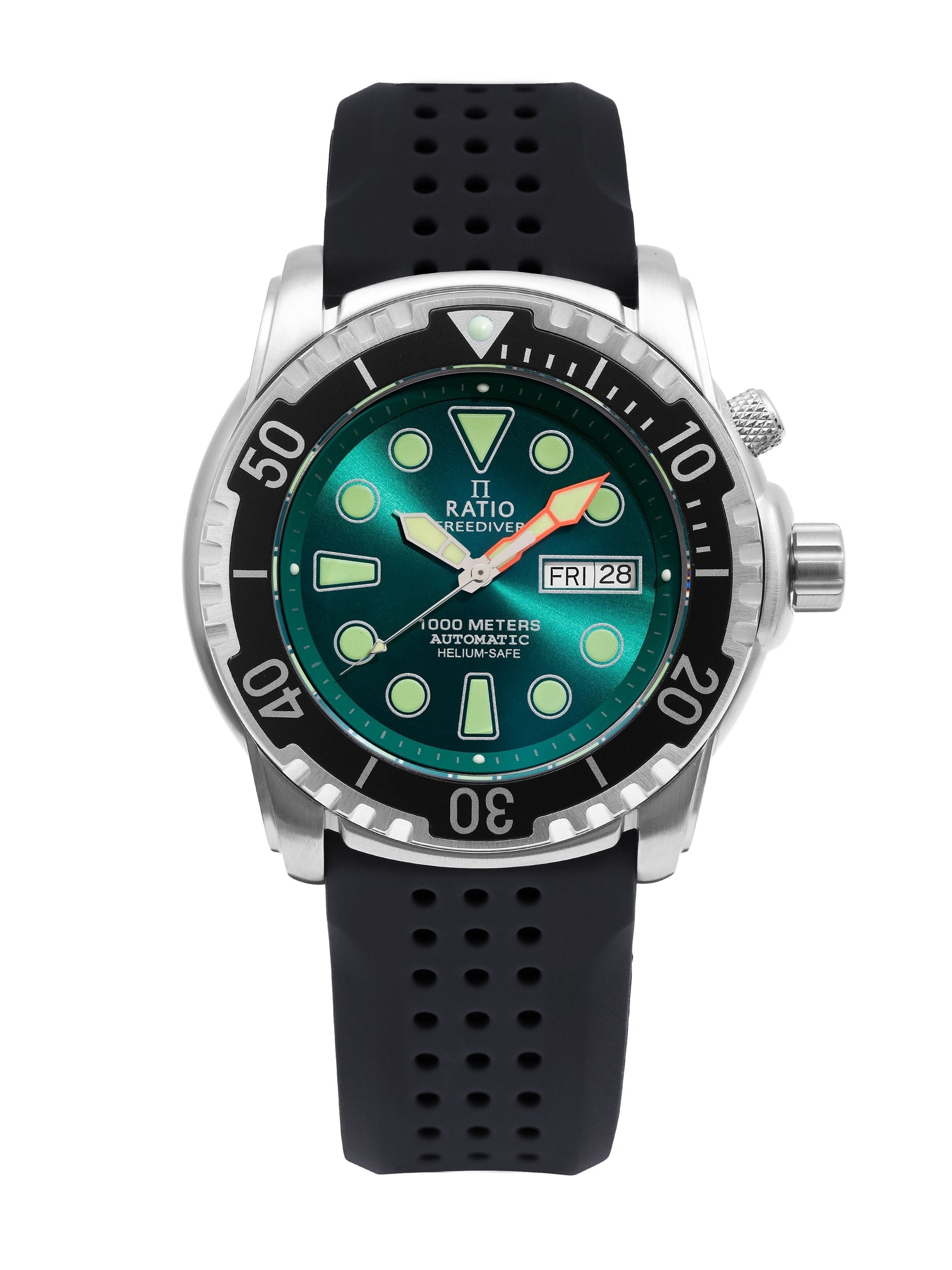 Ratio FreeDiver Helium - Safe 1000M Sapphire Automatic 1068HA90 - 34VA - GRN Men's Watch - Prestige Stones