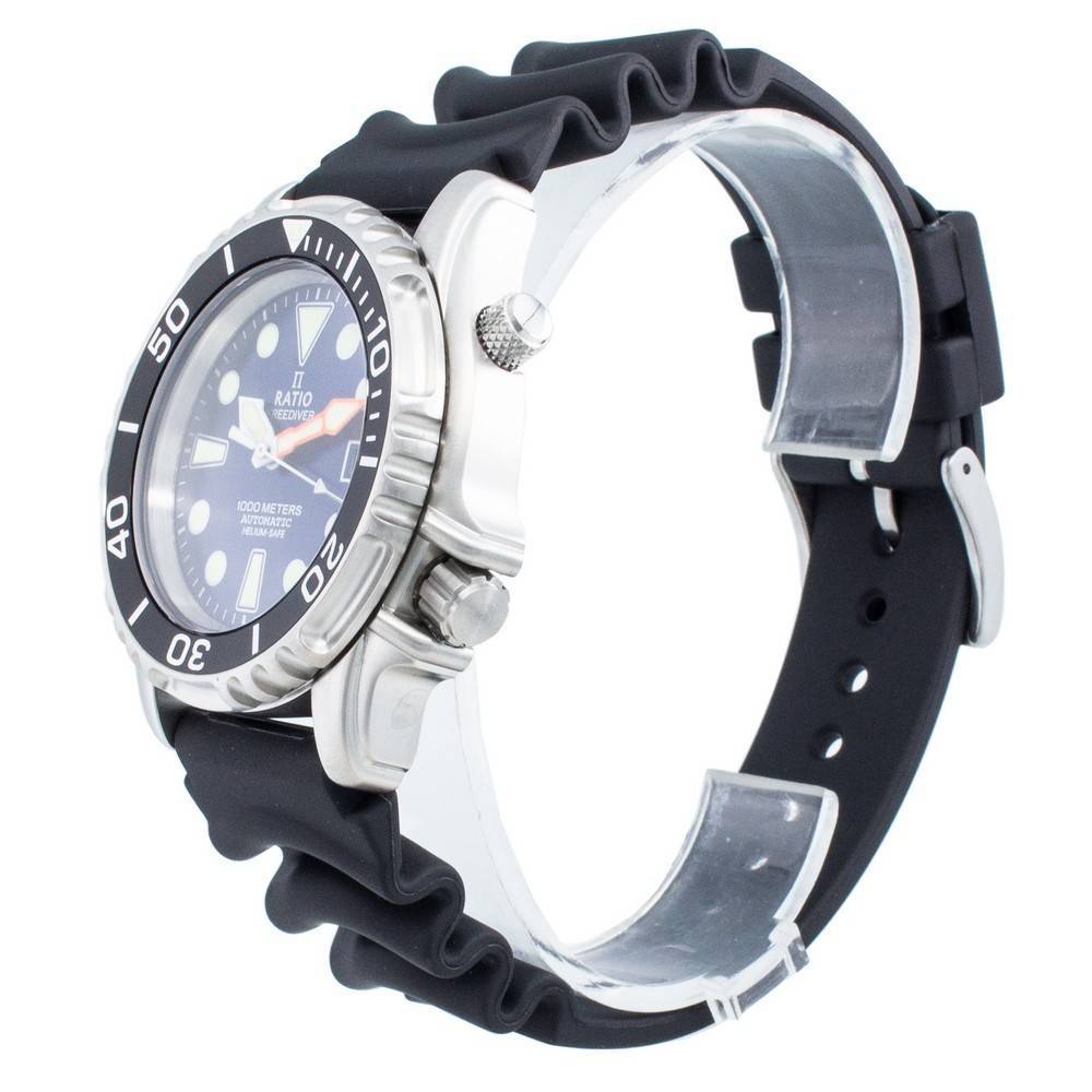 Ratio FreeDiver Helium Safe 1000M Stainless Steel Automatic 1066KE20 - 33VA - BLU Men's Watch - Prestige Stones