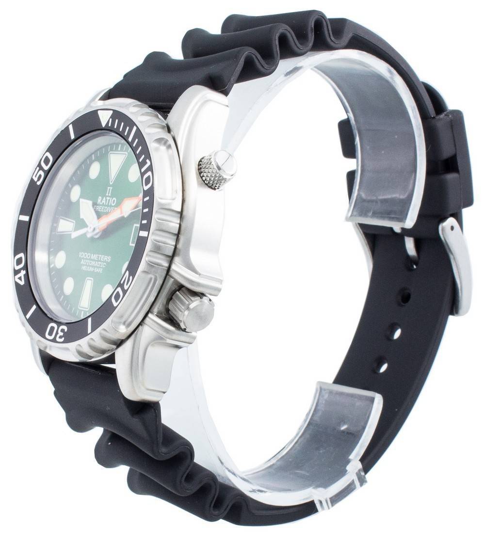 Ratio FreeDiver Helium Safe 1000M Stainless Steel Automatic 1066KE20 - 33VA - GRN Men's Watch - Prestige Stones