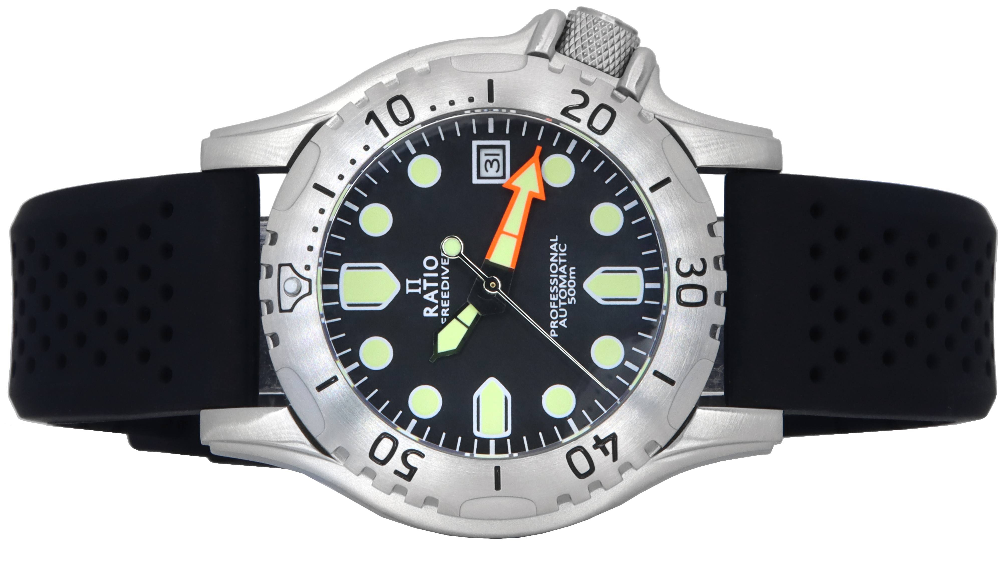 Ratio FreeDiver Professional Sapphire Black Dial Automatic RTF015 500M Men's Watch - Prestige Stones