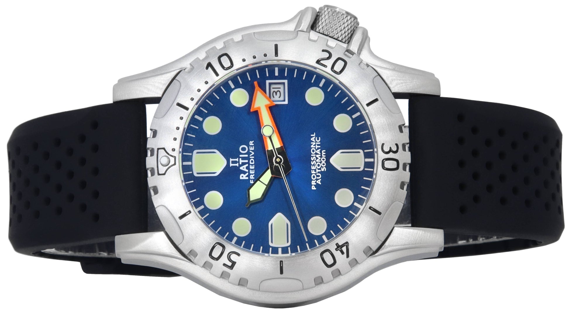 Ratio FreeDiver Professional Sapphire Blue Sunray Dial Automatic RTF019 500M Men's Watch - Prestige Stones