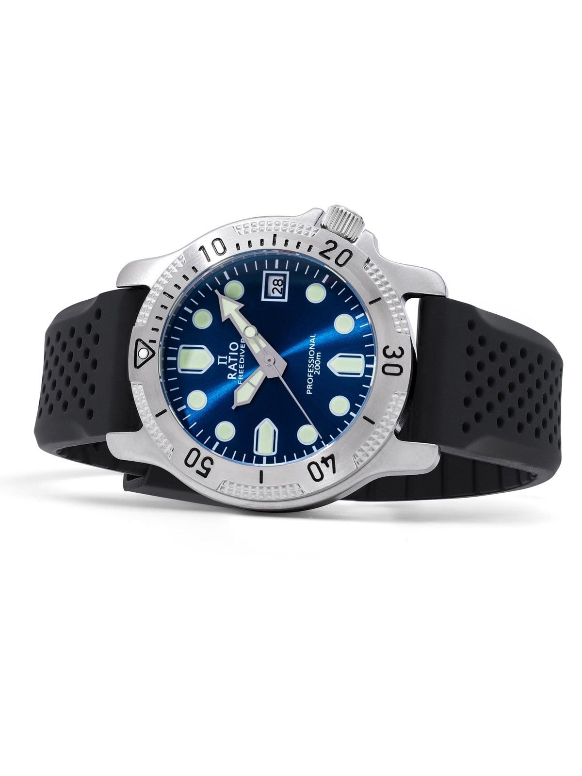 Ratio FreeDiver Professional Sapphire Blue Sunray Dial Quartz RTF023 200M Men's Watch - Prestige Stones