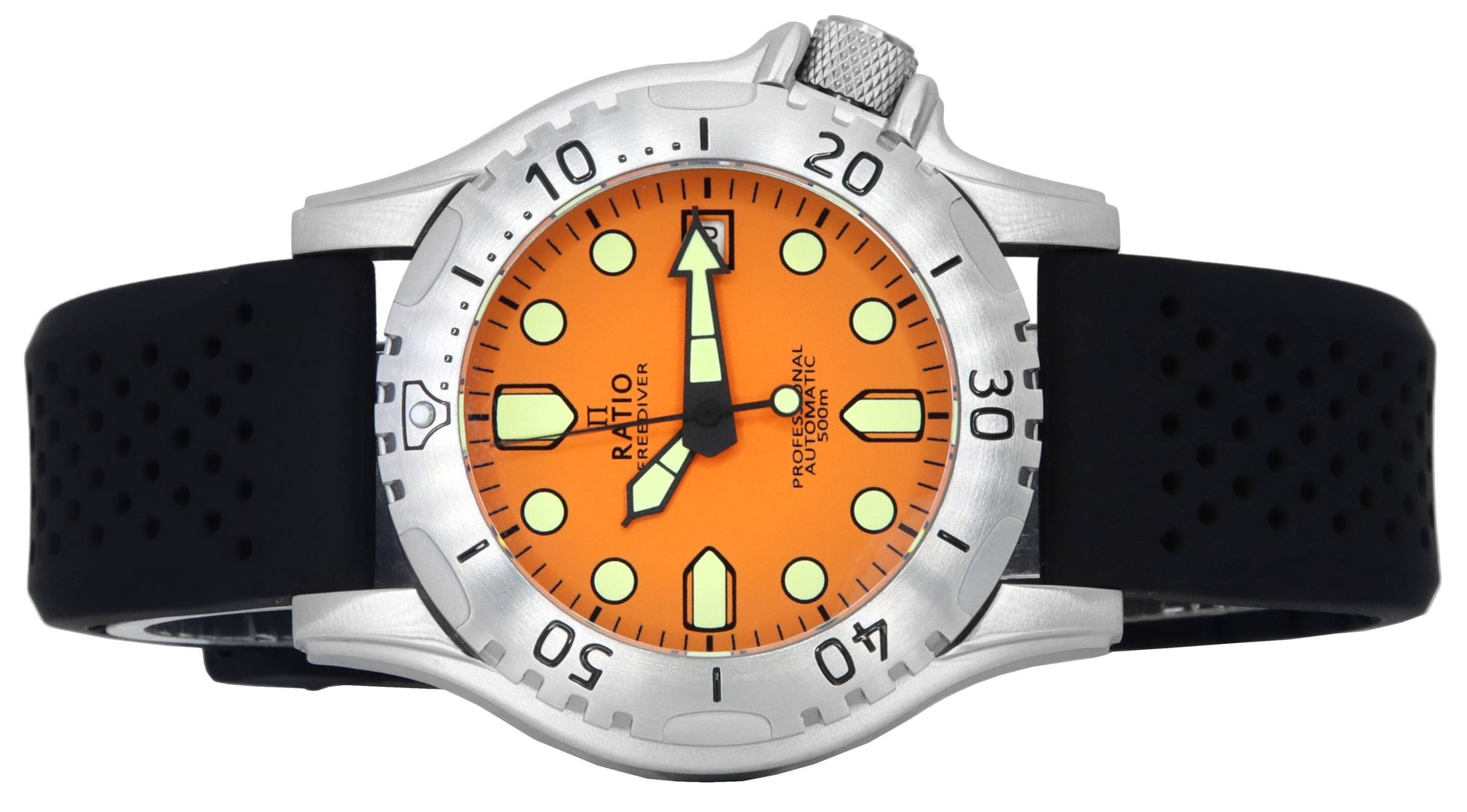 Ratio FreeDiver Professional Sapphire Orange Dial Automatic RTF017 500M Men's Watch - Prestige Stones