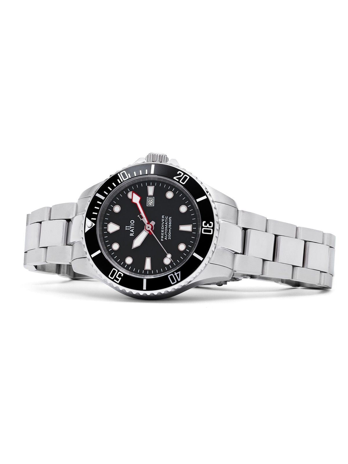 Ratio FreeDiver Sapphire Stainless Steel Black Dial Automatic RTFL831 200M Women's Watch - Prestige Stones
