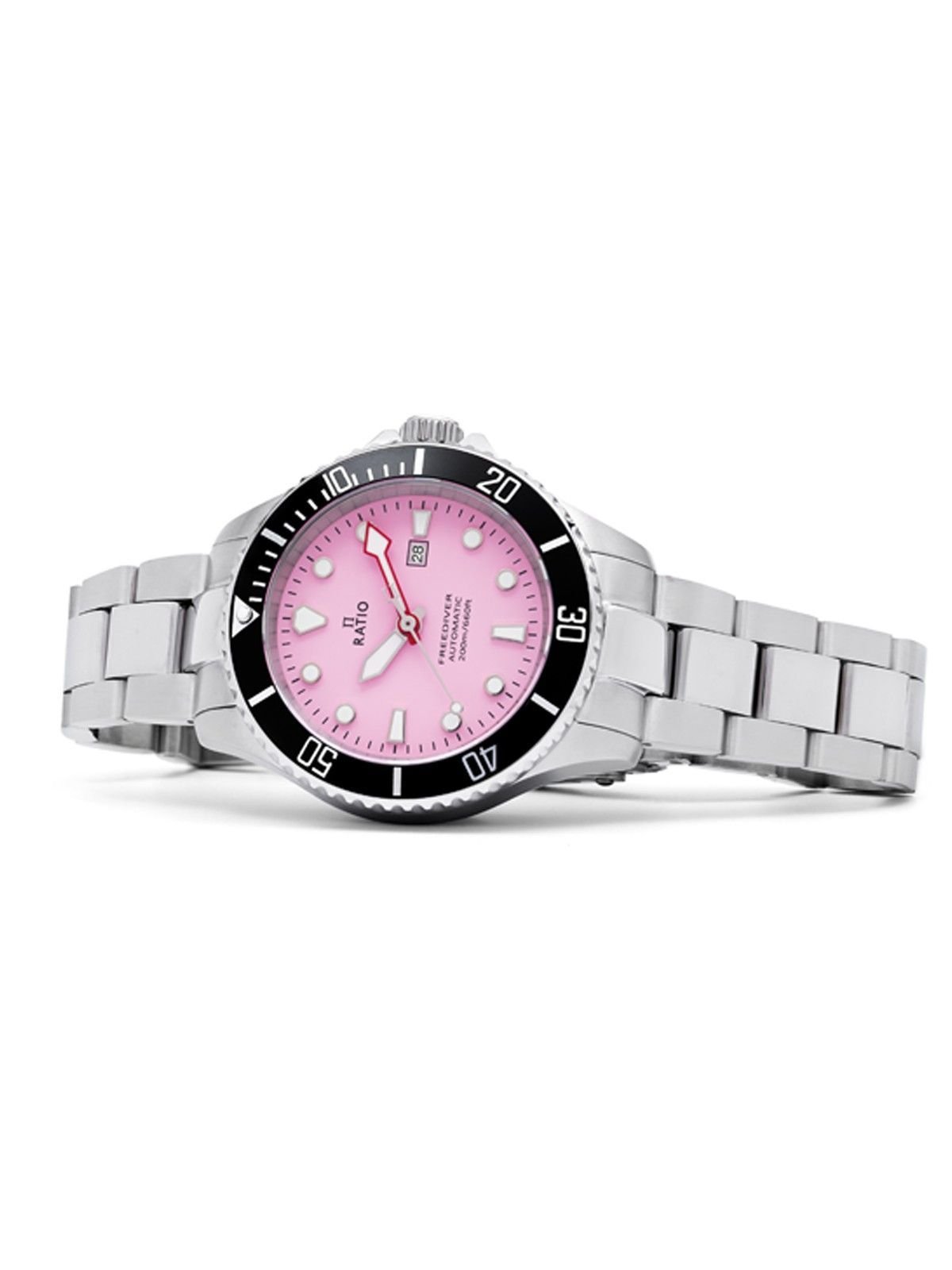 Ratio FreeDiver Sapphire Stainless Steel Candy Pink Dial Automatic RTFL839 200M Women's Watch - Prestige Stones