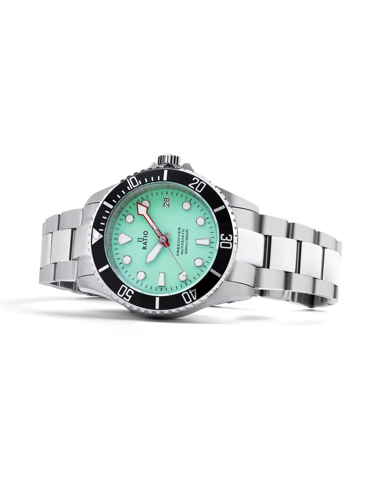 Ratio FreeDiver Sapphire Stainless Steel Green Dial Automatic RTF049 200M Men's Watch - Prestige Stones