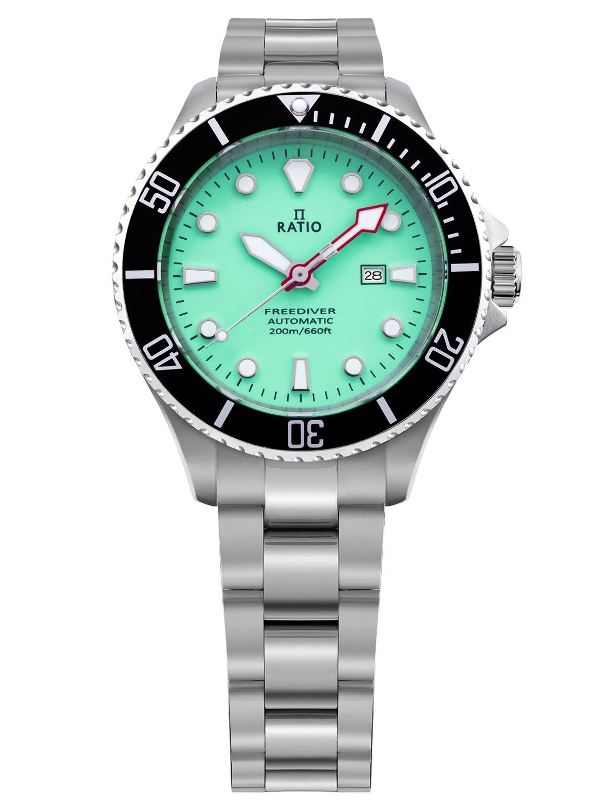 Ratio FreeDiver Sapphire Stainless Steel Green Dial Automatic RTFL835 200M Women's Watch - Prestige Stones