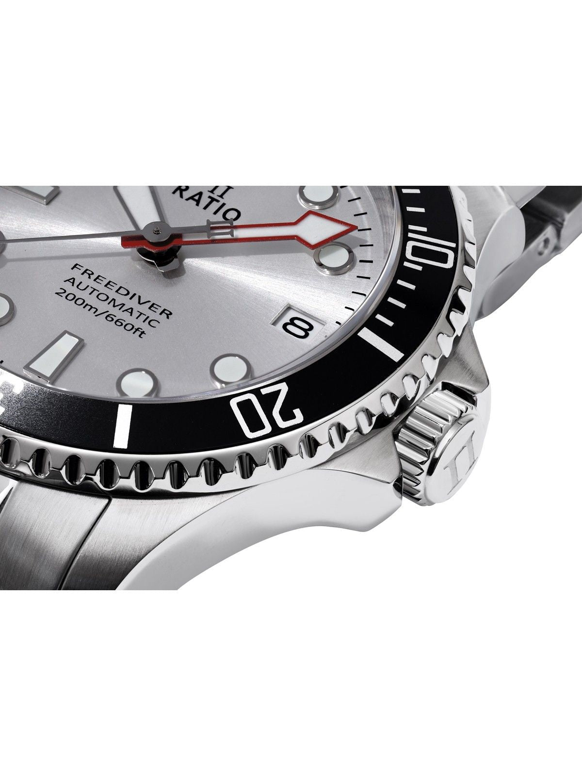 Ratio FreeDiver Sapphire Stainless Steel Silver Sunray Dial Automatic RTF048 200M Men's Watch - Prestige Stones