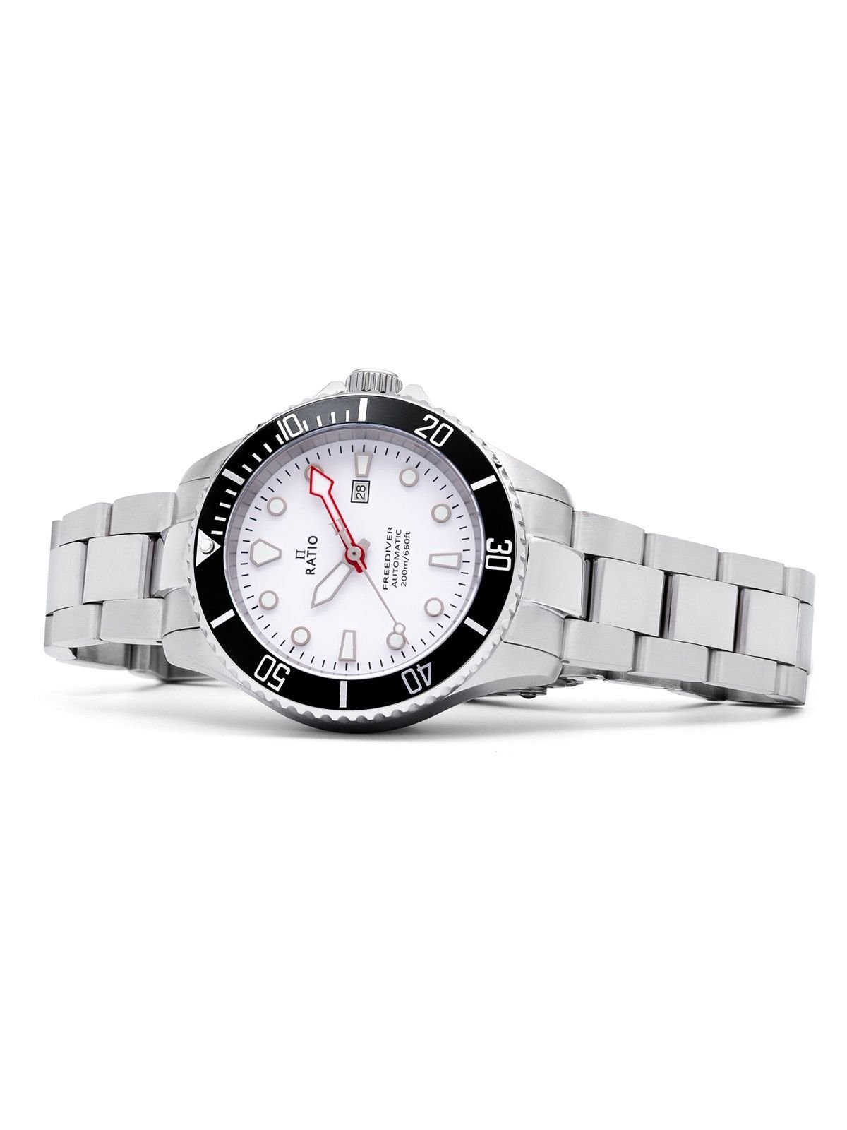 Ratio FreeDiver Sapphire Stainless Steel White Dial Automatic RTFL833 200M Women's Watch - Prestige Stones