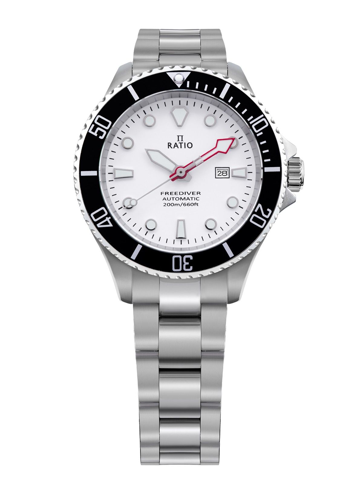 Ratio FreeDiver Sapphire Stainless Steel White Dial Automatic RTFL833 200M Women's Watch - Prestige Stones