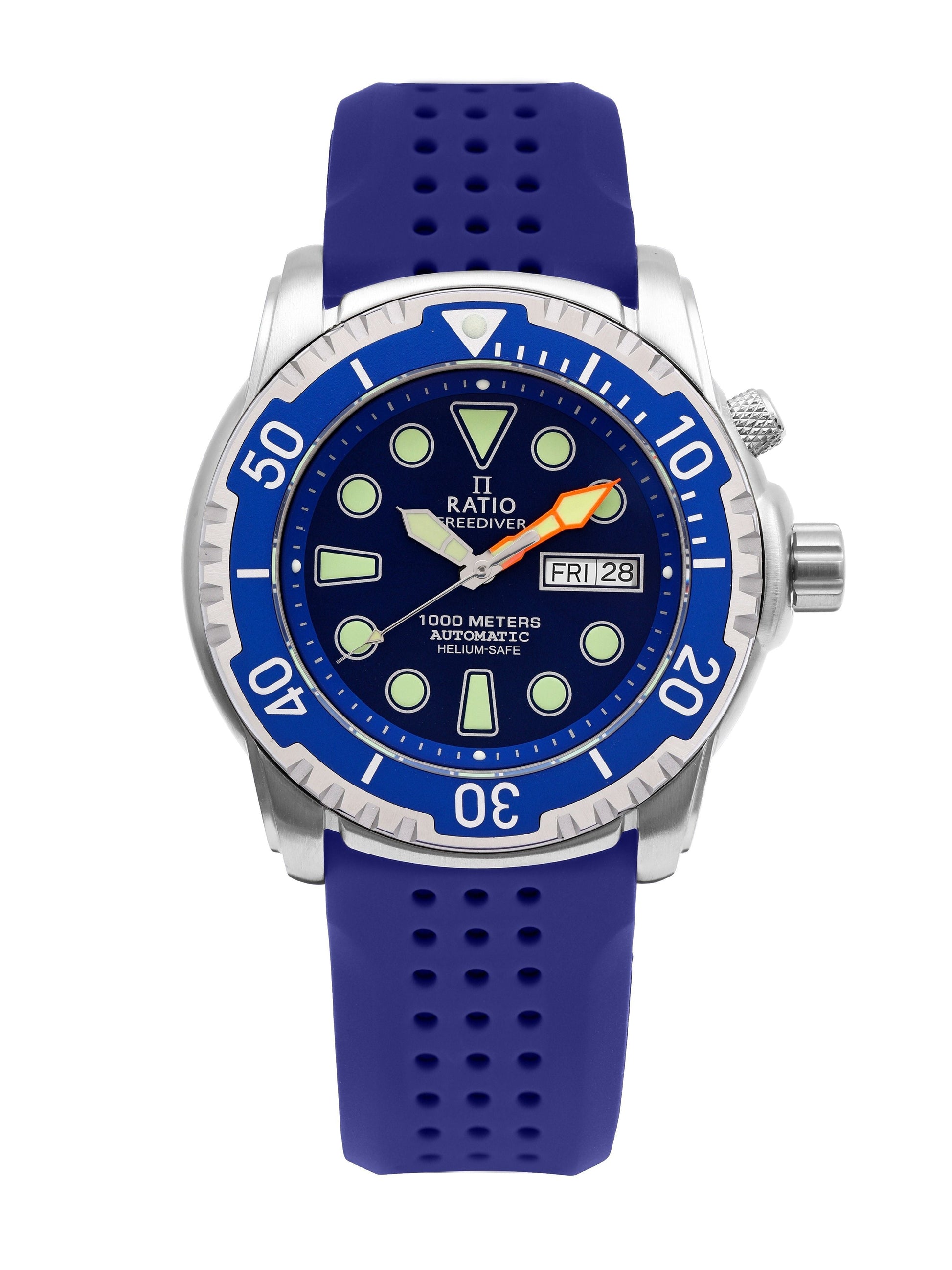 Ratio FreeDiver Version 02 Helium Safe 1000M Sapphire Automatic Blue Dial 1068HA90 - 34VA - BLU - V02 Men's Watch - Prestige Stones