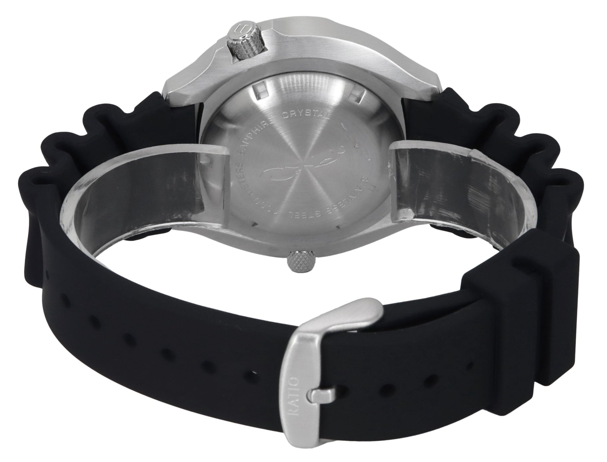 Ratio FreeDiver Version 02 Helium Safe 1000M Sapphire Quartz Black Dial 1038EF102V - BLK - V02 Men's Watch - Prestige Stones