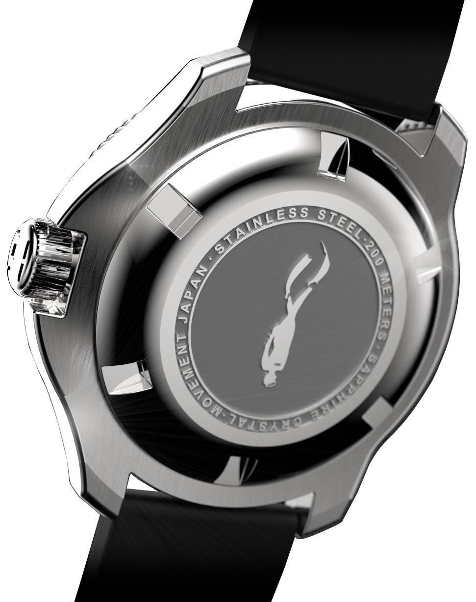 Ratio FreeDiver X Marine Black With Black Ceramic Inlay Automatic Diver RTX001 200M Men's Watch - Prestige Stones