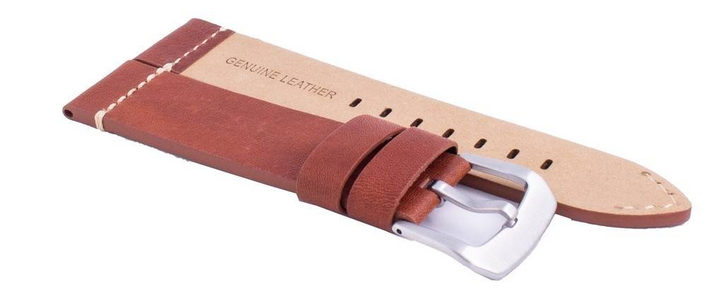 Ratio LS21 Black Brown Watch Strap 22mm - Prestige Stones
