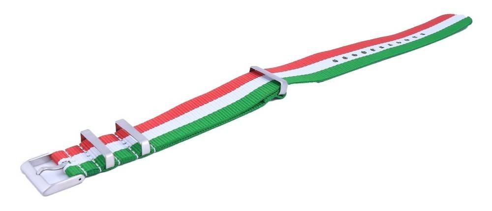Ratio NATO23 Italy National Flag Pattern Polyester 22mm Watch Strap - Prestige Stones