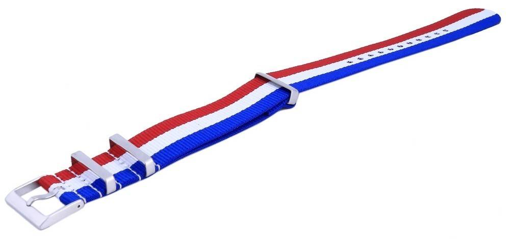 Ratio NATO25 France National Flag Pattern Polyester 22mm Watch Strap - Prestige Stones