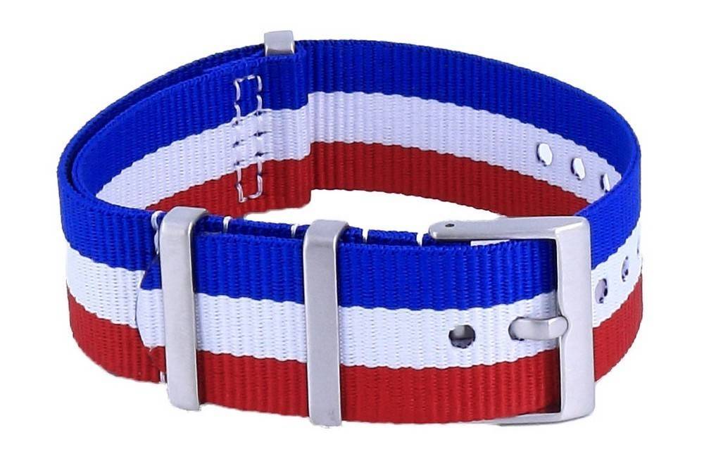 Ratio NATO25 France National Flag Pattern Polyester 22mm Watch Strap - Prestige Stones