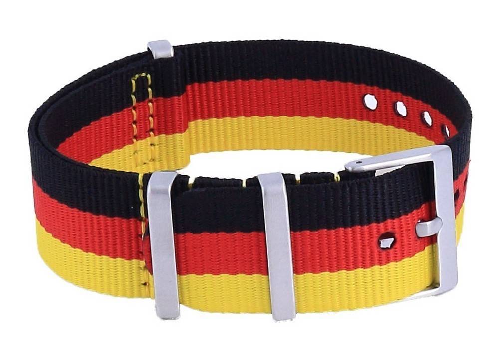 Ratio NATO26 Germany National Flag Pattern Polyester 22mm Watch Strap - Prestige Stones