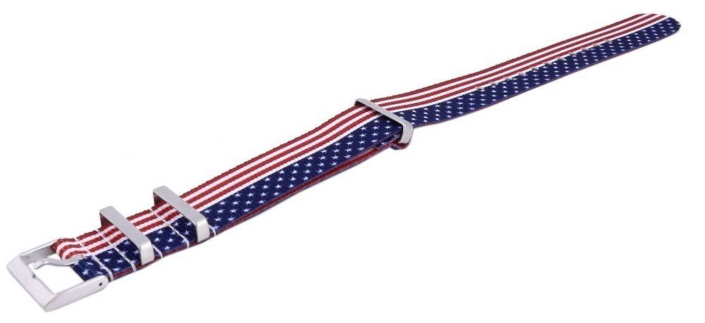 Ratio NATO27 USA National Flag Pattern Polyester 22mm Watch Strap - Prestige Stones