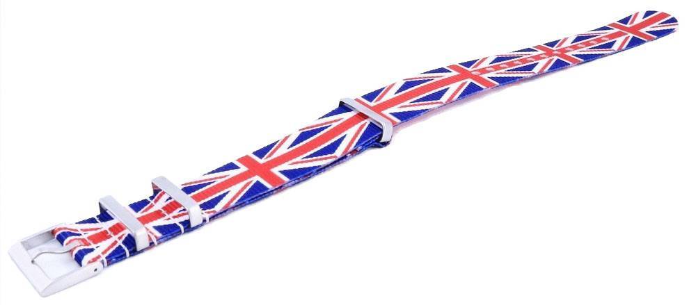 Ratio NATO28 United Kingdom National Flag Pattern Polyester 22mm Watch Strap - Prestige Stones