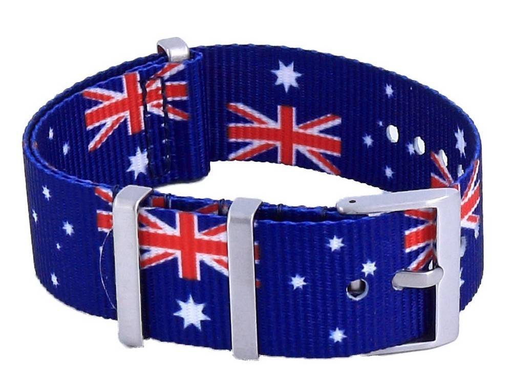 Ratio NATO30 Australia National Flag Pattern Polyester 22mm Watch Strap - Prestige Stones