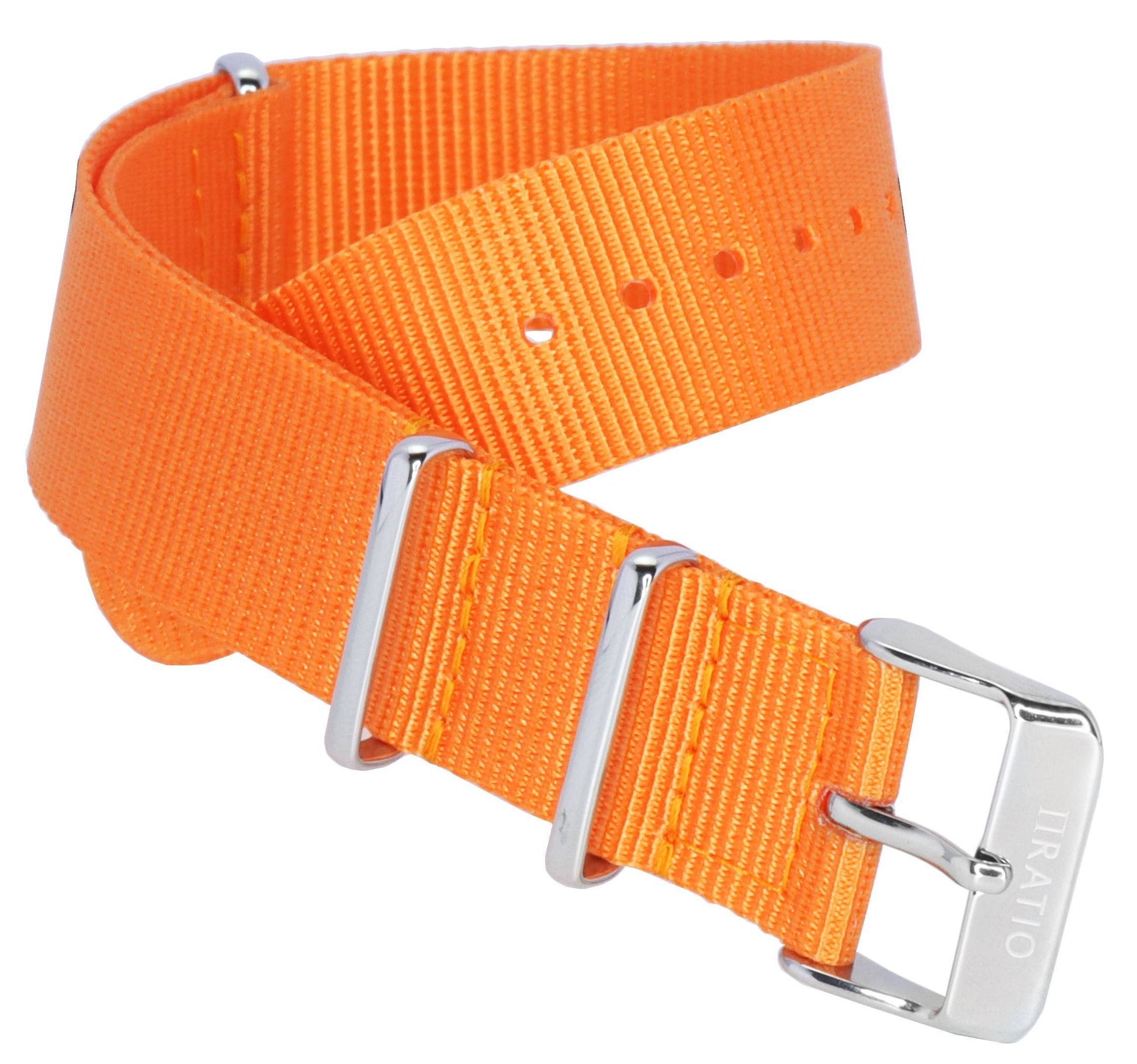 Ratio NATOR01 Orange 20mm Nylon Watch Strap - Prestige Stones