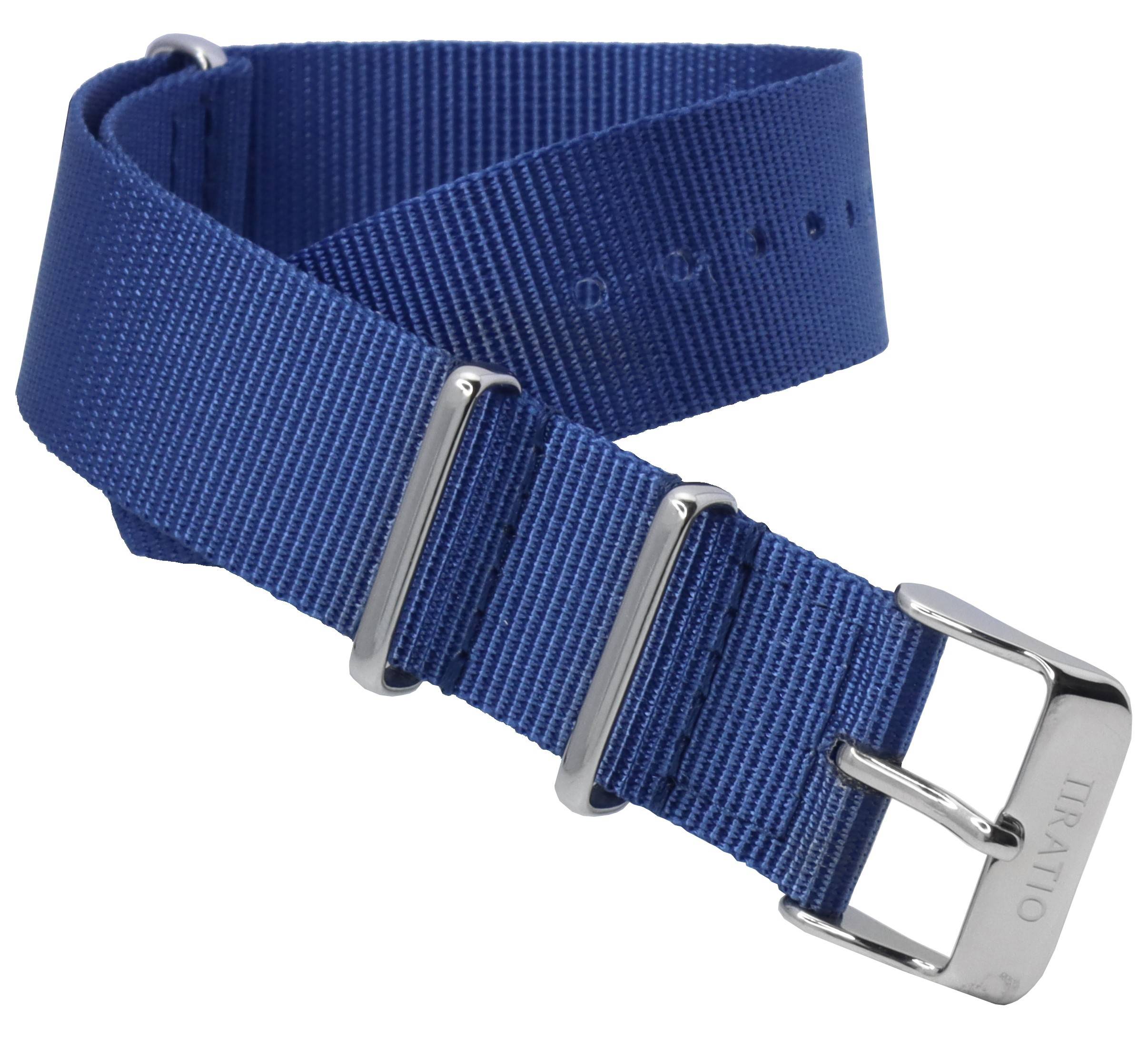 Ratio NATOR03 Navy 20mm Nylon Watch Strap - Prestige Stones