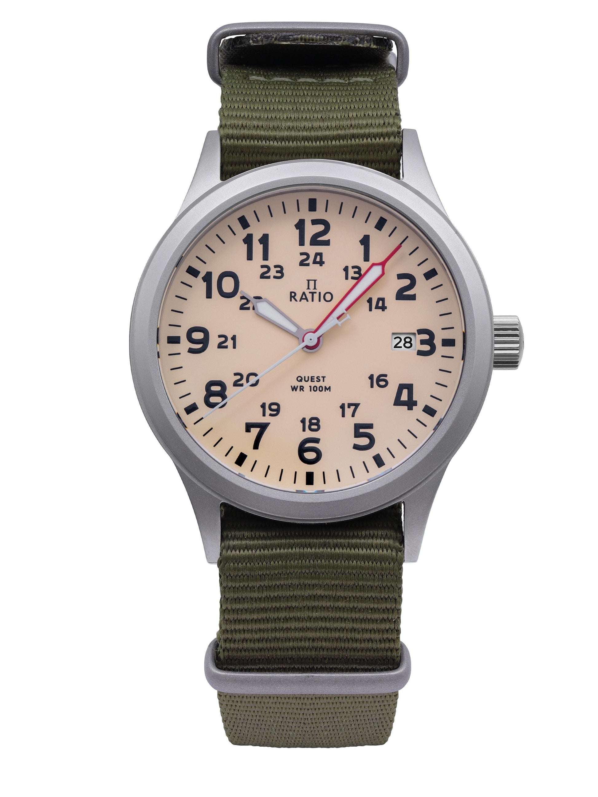 Ratio Quest Men's Field Watch Sapphire Nylon Strap Quartz RTQ011 100M Lewis And Clark Edition - Prestige Stones