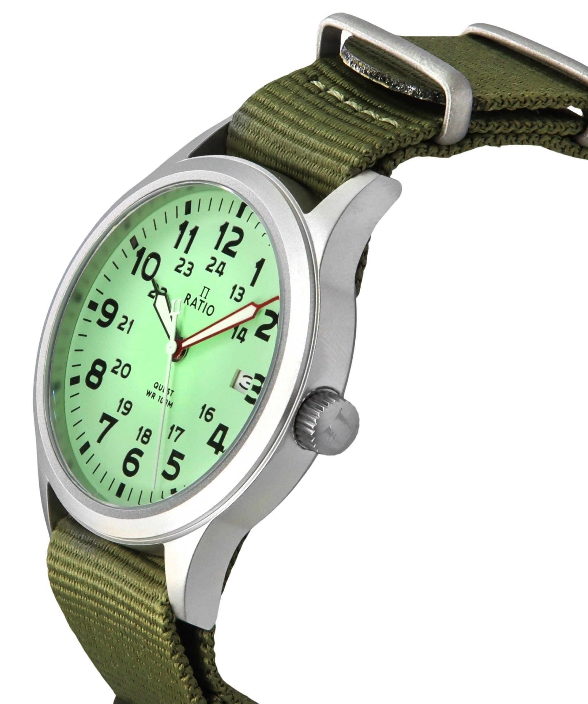 Ratio Quest Men's Field Watch Sapphire Nylon Strap Quartz RTQ015 100M Lewis And Clark Edition - Prestige Stones