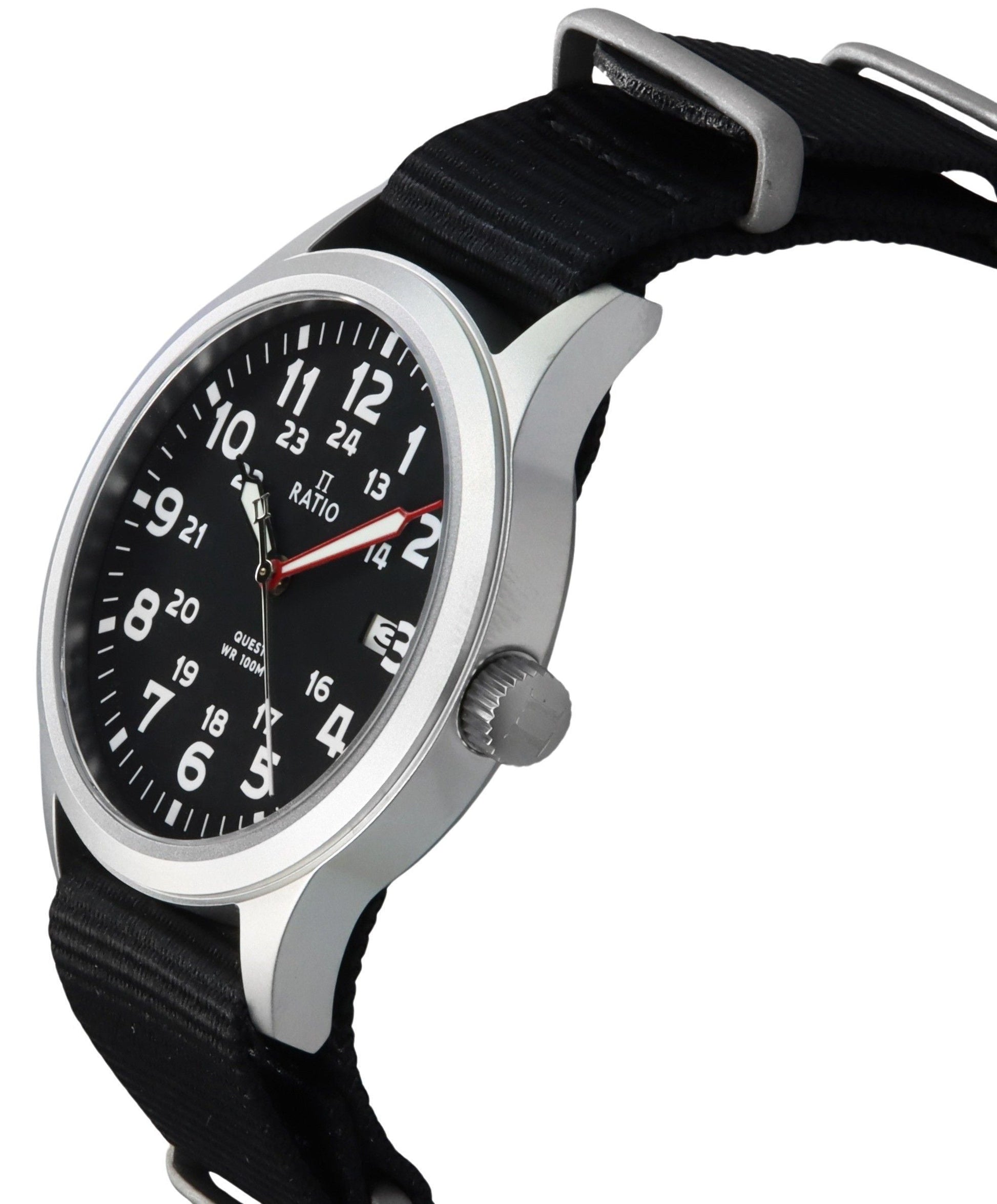 Ratio Quest Men's Field Watch Sapphire Nylon Strap Quartz RTQ017 100M Lewis And Clark Edition - Prestige Stones