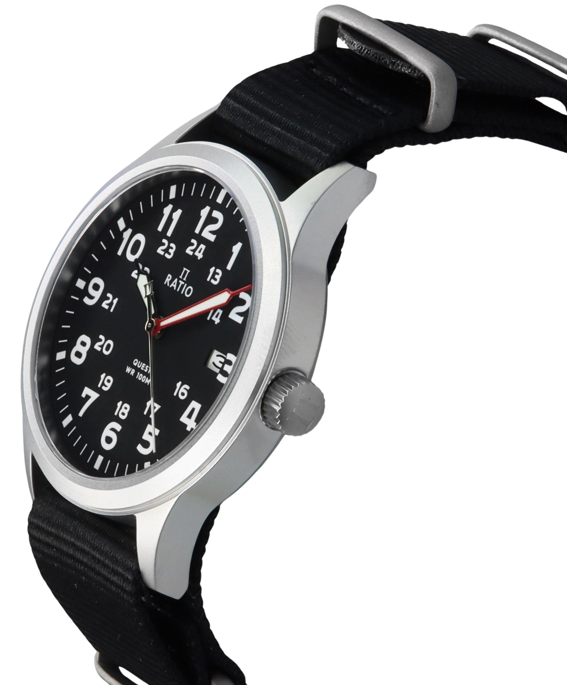 Ratio Quest Men's Field Watch Sapphire Nylon Strap Quartz RTQ017 100M Lewis And Clark Edition - Prestige Stones
